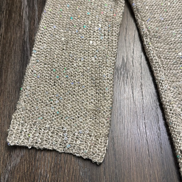 🟢 Gracia Chic Sparkling Fringe Knit Sweater Size Medium - Picture 4 of 6